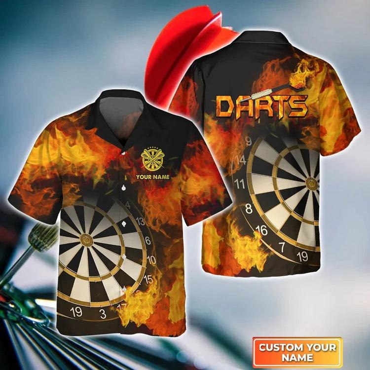 Customized Darts Hawaiian Shirt, Darts Aim Shoot Swear Repeat, Personalized Name Hawaiian Shirt For Men - Perfect Gift For Darts Lovers, Darts Players - Image 6