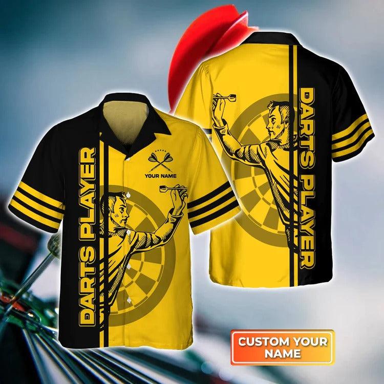 Customized Darts Hawaiian Shirt, Darts Aim Shoot Swear Repeat, Personalized Name Hawaiian Shirt For Men - Perfect Gift For Darts Lovers, Darts Players - Image 7
