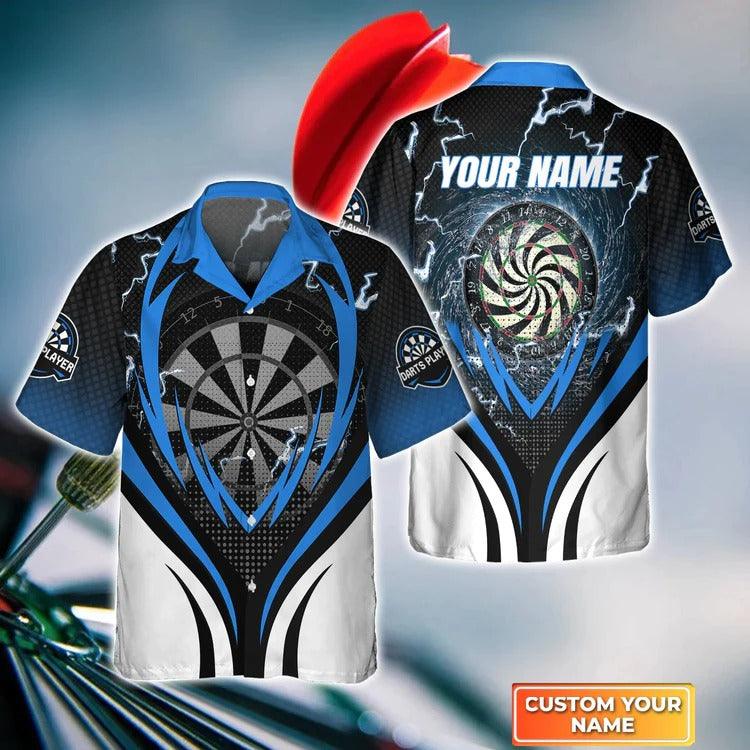 Customized Darts Hawaiian Shirt, Green Dartboard, Personalized Name Hawaiian Shirt For Men - Perfect Gift For Darts Lovers, Darts Players - Image 7