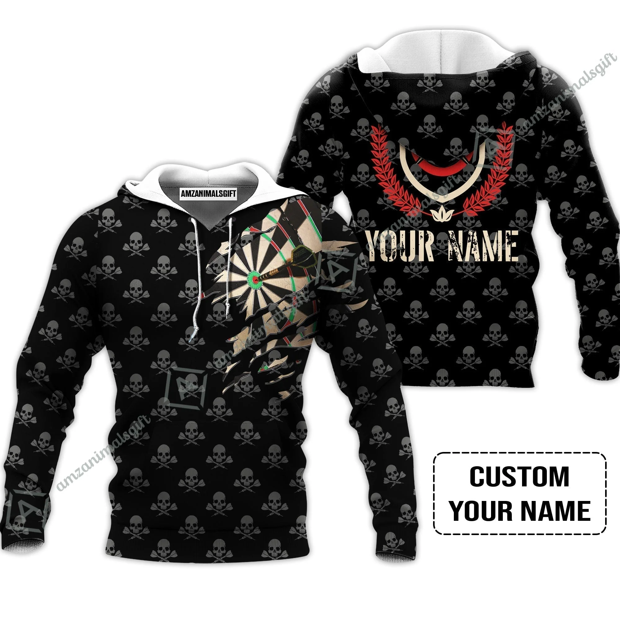 Customized Darts Hawaiian Shirt, Skull King Darts Personalized Name Hawaiian Shirt - Perfect Gift For Darts Lovers, Darts Players - Image 5