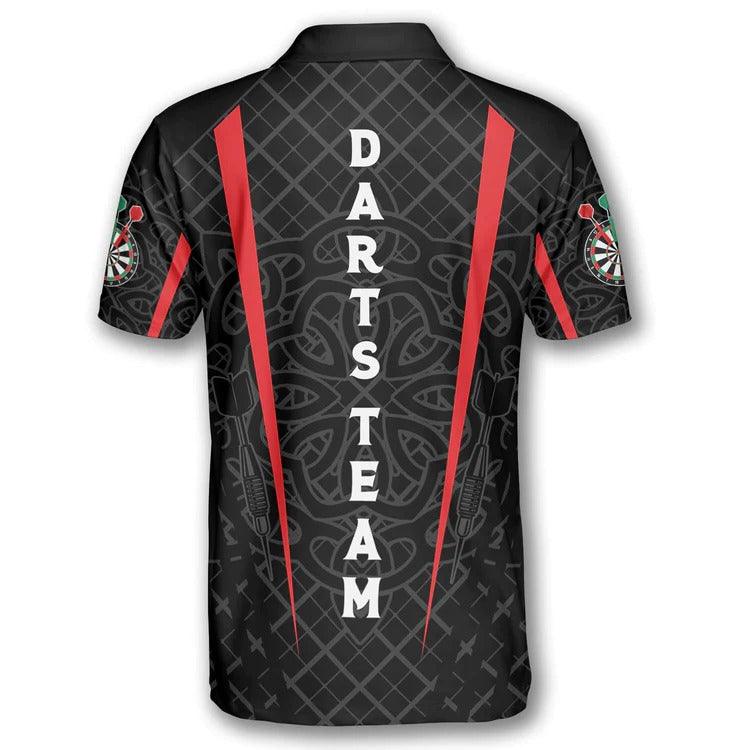 Customized Darts Polo Shirt, Addict Celtic Pattern Team Polo Shirt, Personalized Name Polo Shirt For Men - Perfect Gift For Darts Lovers, Darts Player - Image 3