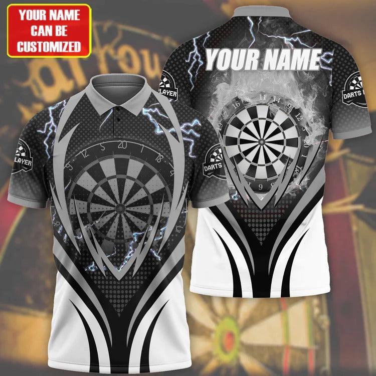 Customized Darts Polo Shirt, Best Darts Blue Flame Player Gift, Personalized Name Polo Shirt For Men - Perfect Gift For Darts Lovers, Darts Players - Image 5