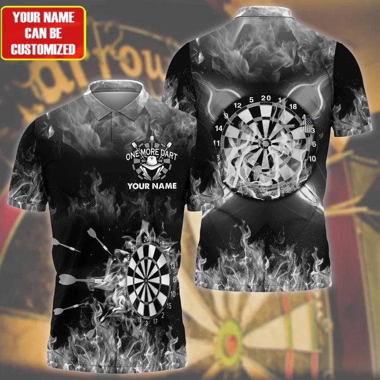 Customized Darts Polo Shirt, Darts Flame Player Uniform, Personalized Name Polo Shirt For Men - Perfect Gift For Darts Lovers, Darts Players - Image 3