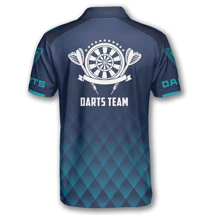 Customized Darts Polo Shirt, Darts Geometric Pattern Team Polo Shirt, Personalized Polo Shirt For Men - Perfect Gift For Darts Lovers, Darts Players - Image 3