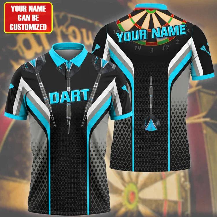 Customized Darts Polo Shirt, Darts Honeycomb, Personalized Name Polo Shirt For Men - Perfect Gift For Darts Lovers, Darts Players - Image 3