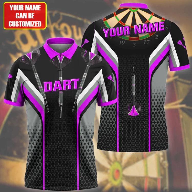 Customized Darts Polo Shirt, Darts Honeycomb, Personalized Name Polo Shirt For Men - Perfect Gift For Darts Lovers, Darts Players - Image 6