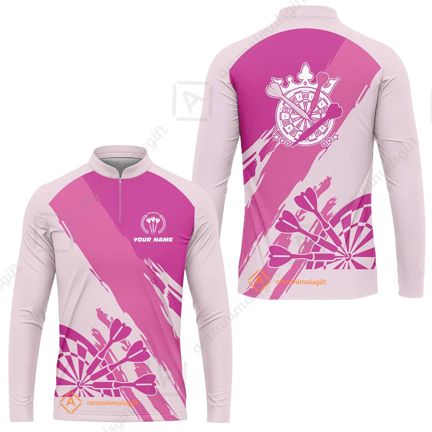 Customized Darts Women Polo Shirt, Light Dark Pink Team Shirt, Personalized Name Polo Shirt For Women - Perfect Gift For Darts Lovers, Darts Players - Image 8
