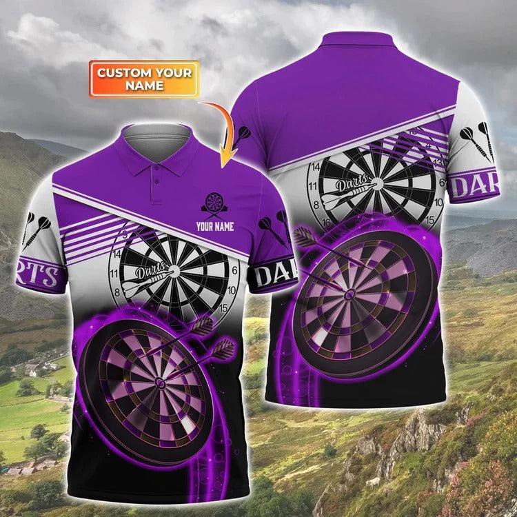 Customized Darts Polo Shirt, Personalized Name Darts Polo Shirt For Men - Perfect Gift For Darts Lovers, Darts Players