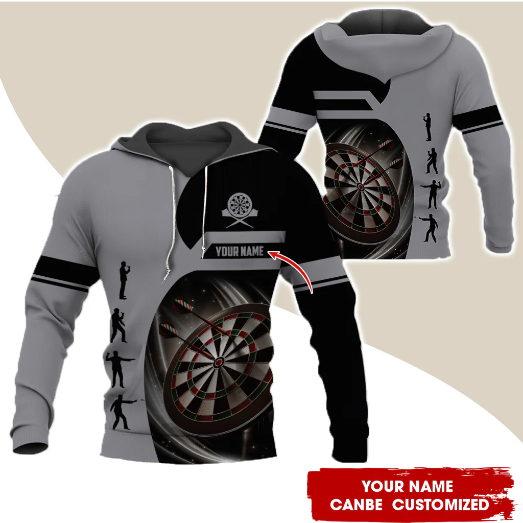 Customized Darts Premium Hoodie, Personalized Name Hoodie, How to play Darts Pattern Hoodie For Darts Lovers, Friend, Family - Image 2