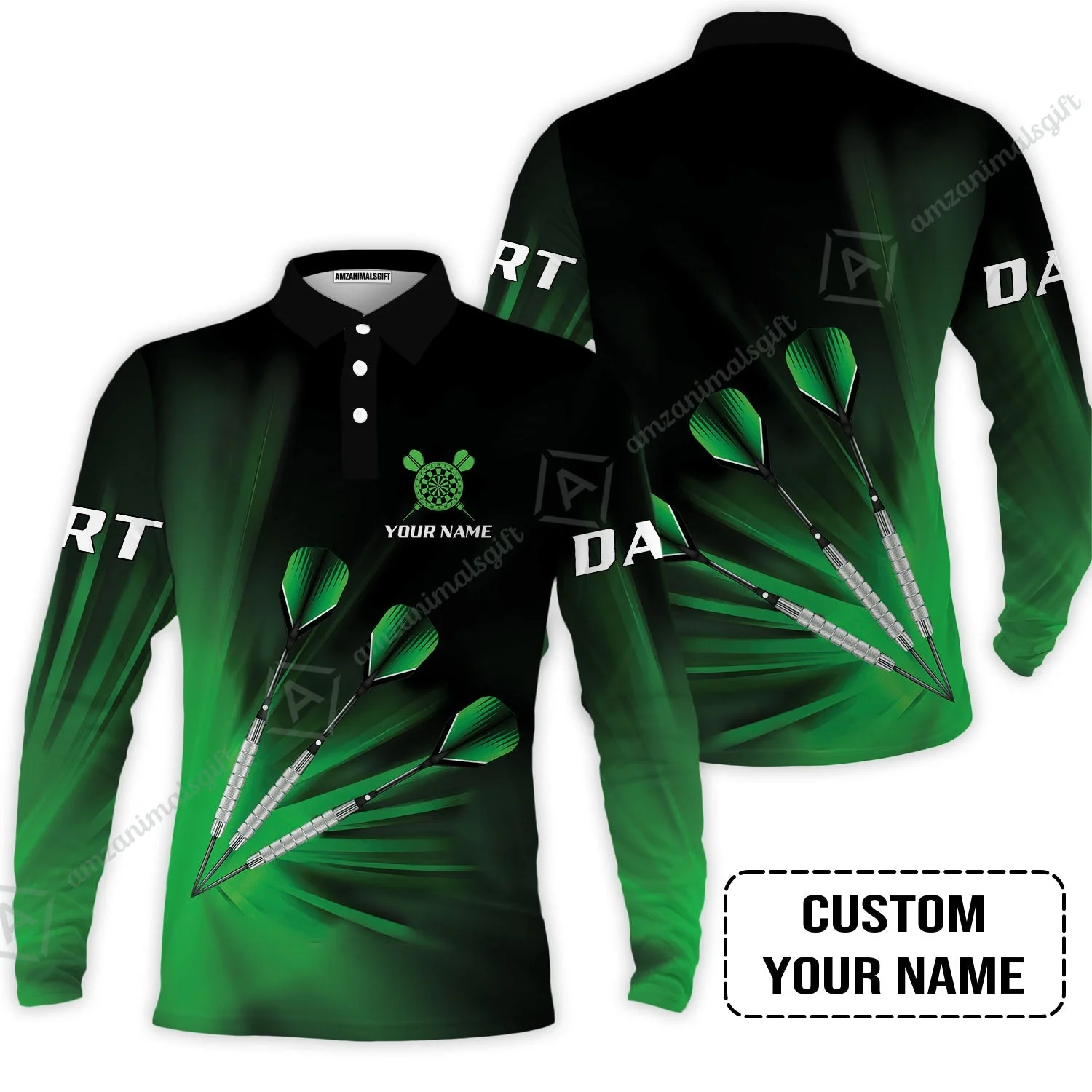 Customized Darts Short Sleeve Women Polo Shirt, Personalized Name Polo Shirt - Perfect Gift For Darts Lovers, Darts Players - Image 3