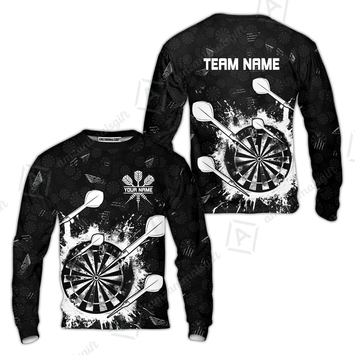Customized Darts Sweatshirt, Darts Grunge Dartboard Sweatshirt Team Style Jersey for Darts Players - Image 5