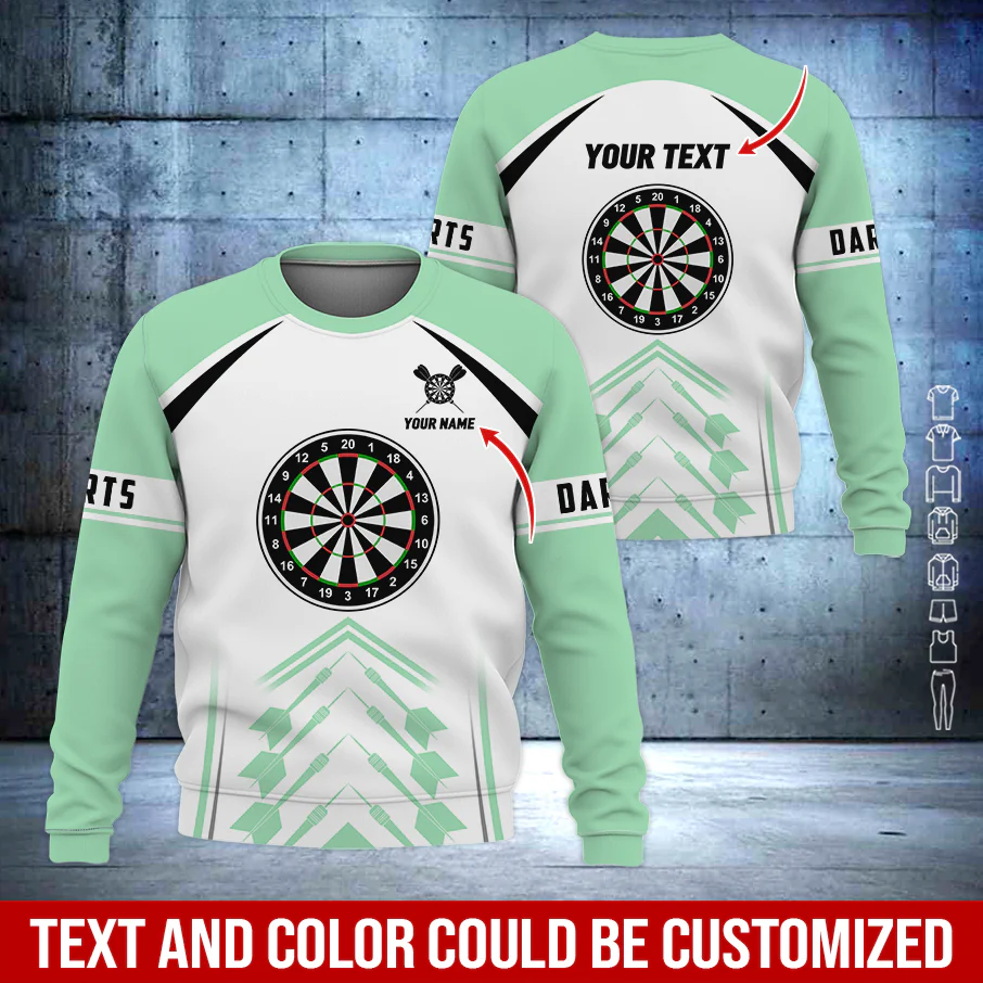 Customized Darts Sweatshirt, Dartsboards Pattern Sweatshirt White For Men & Women, Perfect Gift For Darts Lovers, Darts Player - Image 6