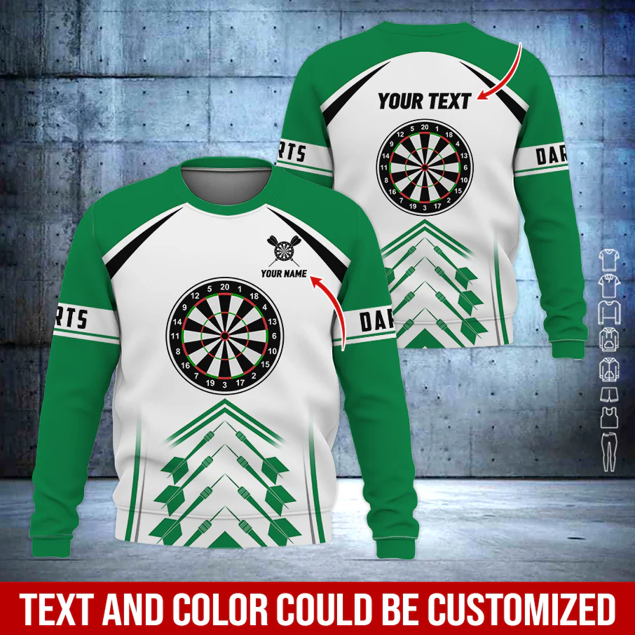 Customized Darts Sweatshirt, Dartsboards Pattern Sweatshirt White For Men & Women, Perfect Gift For Darts Lovers, Darts Player - Image 8