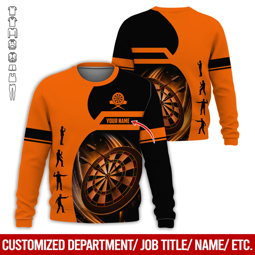 Customized Darts Sweatshirt, Personalized Name Sweatshirt, How to play Darts Pattern Sweatshirt For Darts Lovers, Friend, Family - Image 10