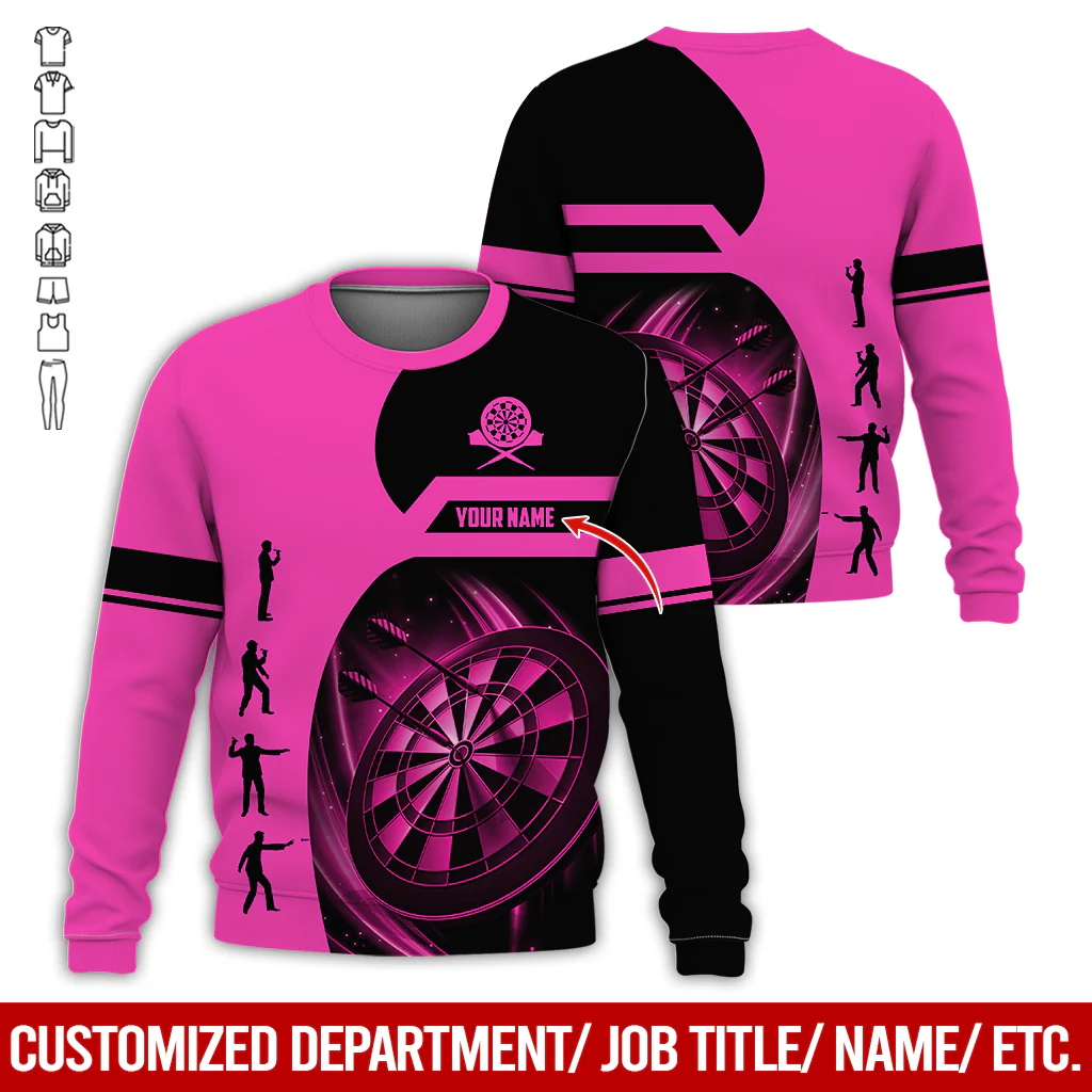 Customized Darts Sweatshirt, Personalized Name Sweatshirt, How to play Darts Pattern Sweatshirt For Darts Lovers, Friend, Family - Image 9