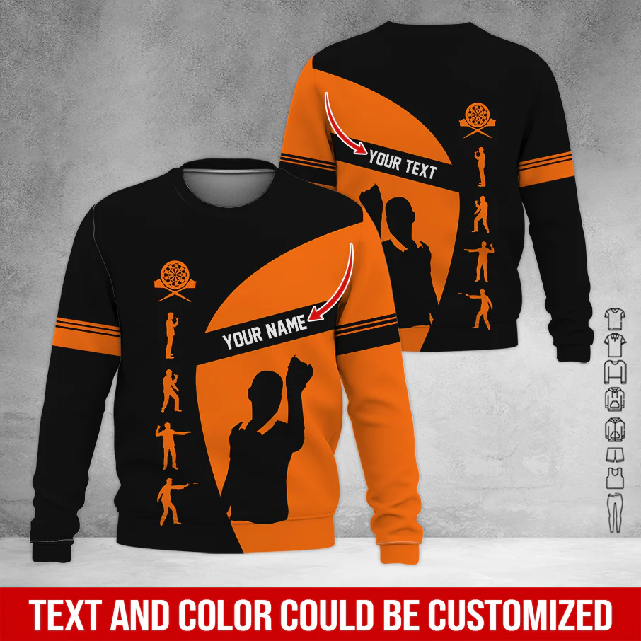 Customized Darts Sweatshirt, Personalized Name Sweatshirt, How to play Darts Pattern Sweatshirt, Perfect Gift For Darts Lovers, Friend, Family - Image 11