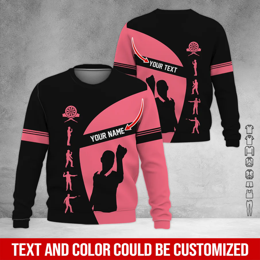 Customized Darts Sweatshirt, Personalized Name Sweatshirt, How to play Darts Pattern Sweatshirt, Perfect Gift For Darts Lovers, Friend, Family - Image 12