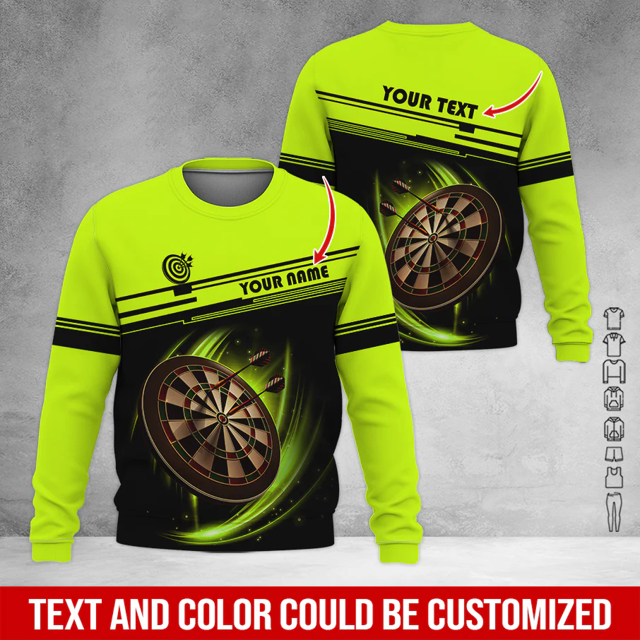 Customized Darts Sweatshirt, Personalized Name & Text Darts Sweatshirt, Darts Pattern Sweatshirt, Perfect Gift For Darts Lovers, Friend, Family - Image 8