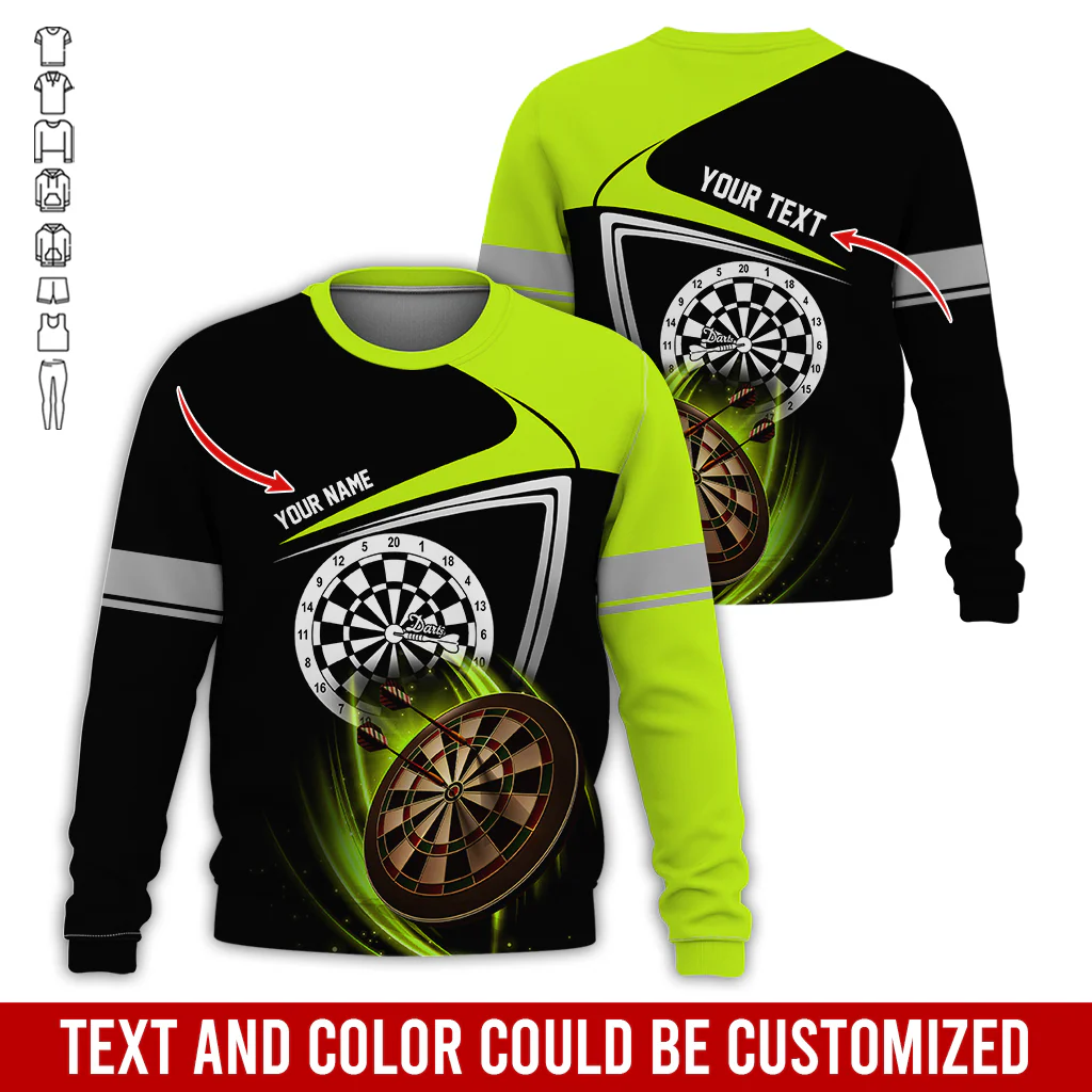 Customized Darts Sweatshirt, Personalized Name & Text Sweatshirt, Darts Pattern Sweatshirt, Perfect Gift For Darts Lovers, Darts Player - Image 8