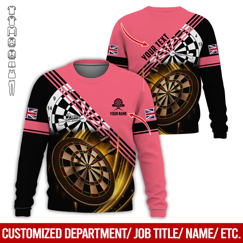 Customized Darts Sweatshirt, Personalized National Flag & Darts Pattern Sweatshirt For Men & Women, Perfect Gift For Darts Lovers, Friend, Family - Image 7