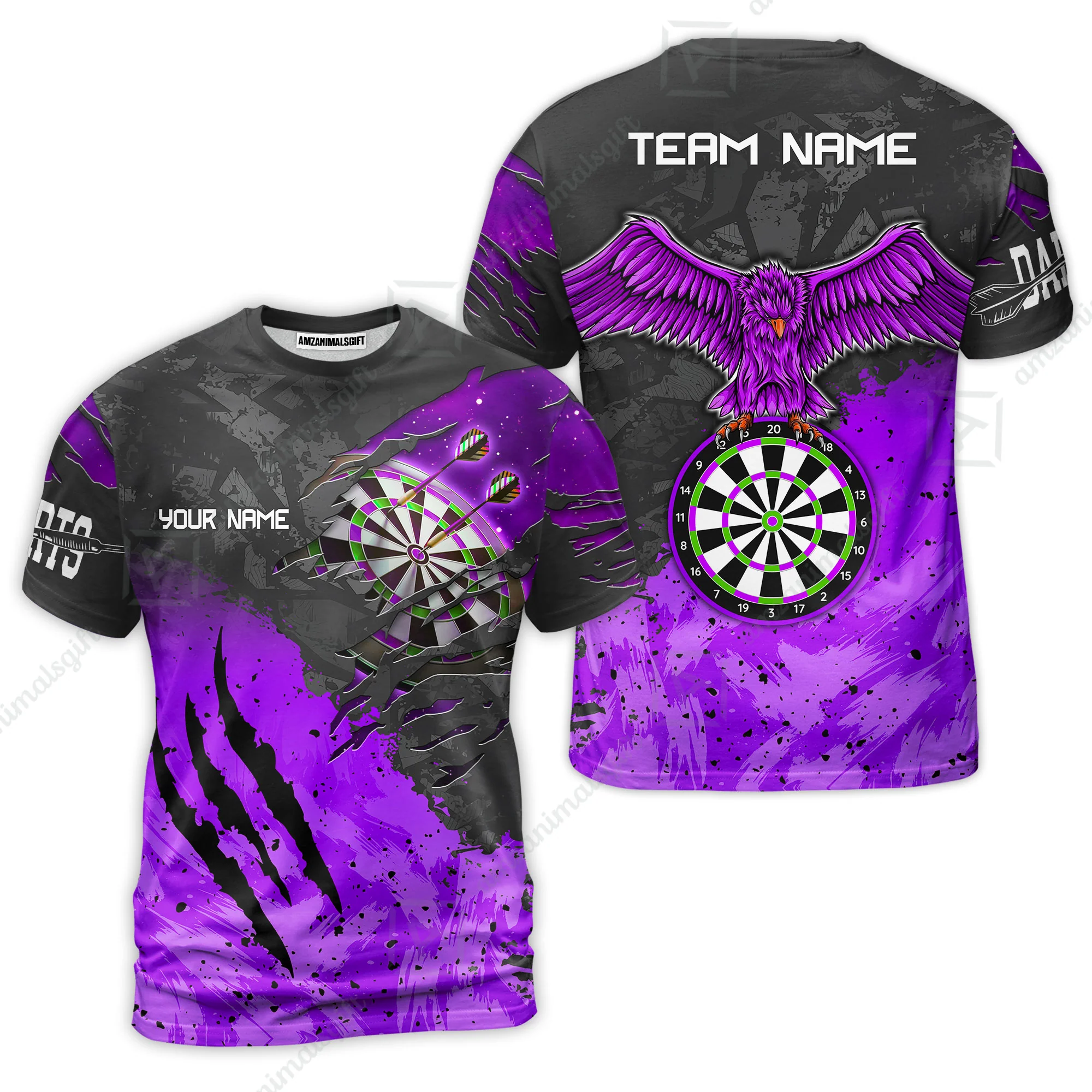 Customized Darts T-Shirt, Darts Eagle Dartboard Multicolor Custom Dart T-Shirt Jersey For Darts Player - Image 5