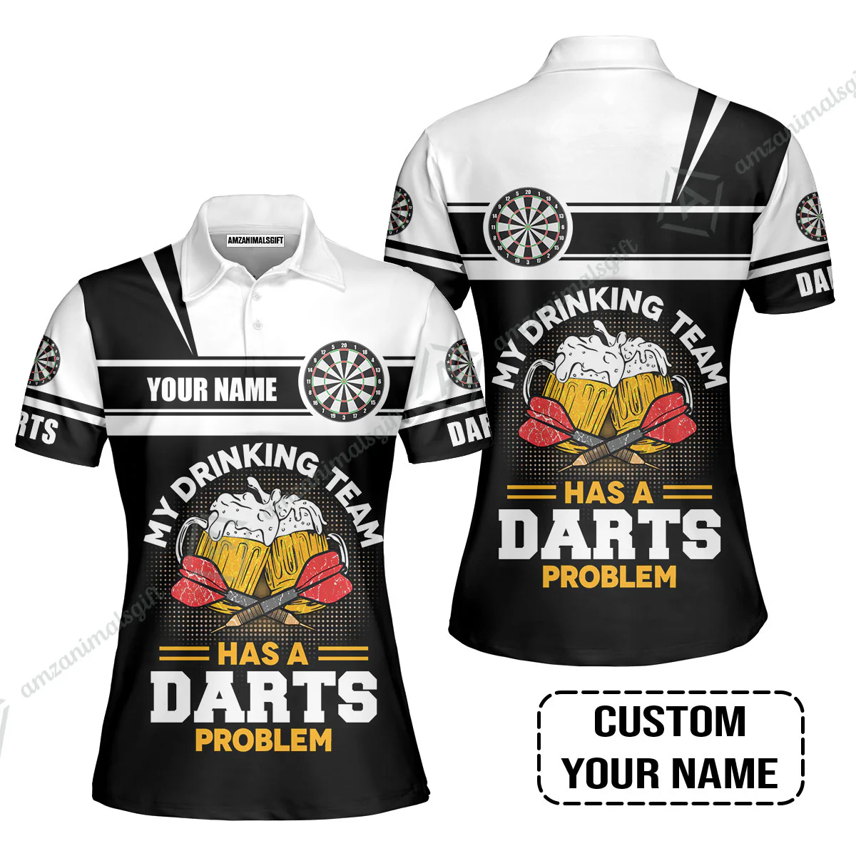 Customized Darts Hawaiian Shirt, Personalized My Drinking Team Beer Darts Hawaiian Shirt - Image 3
