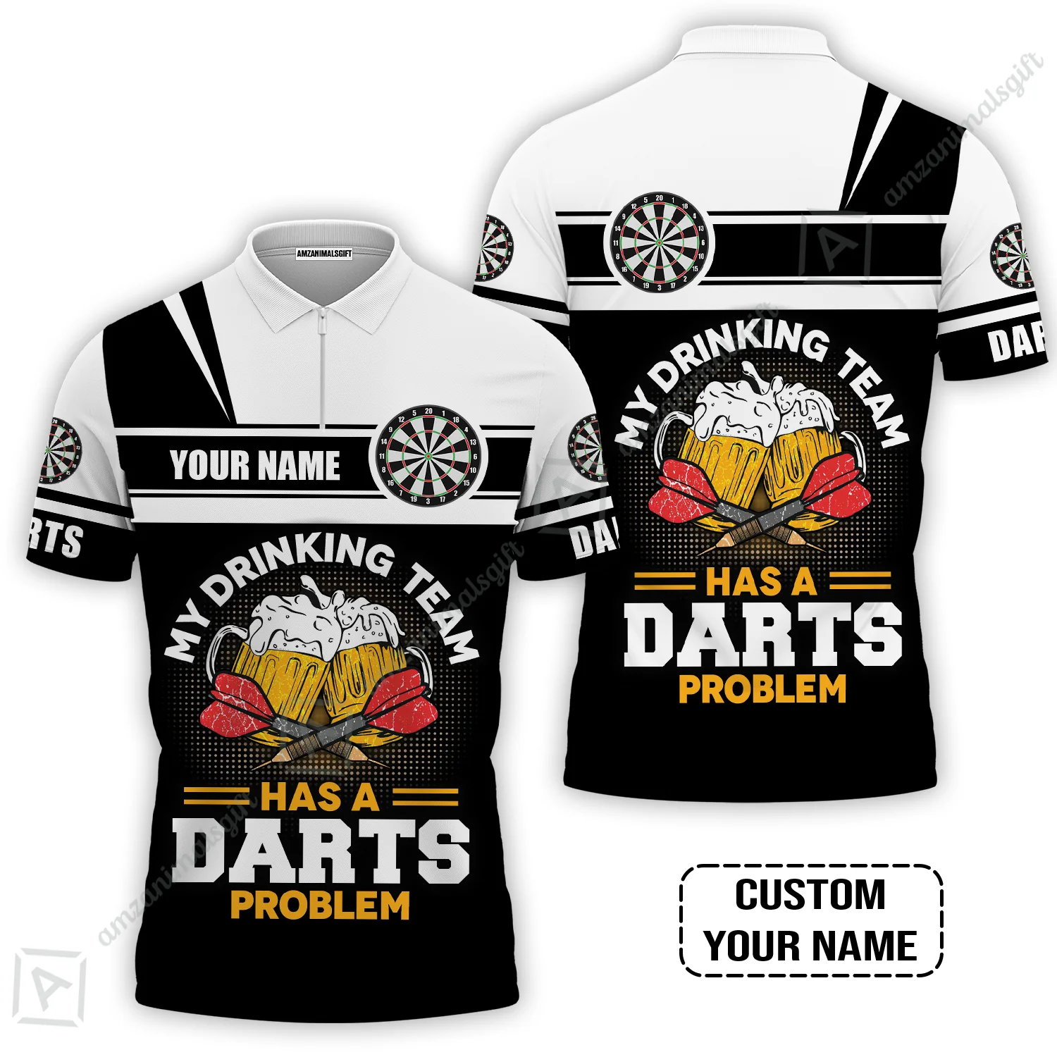 Customized Darts Hawaiian Shirt, Personalized My Drinking Team Beer Darts Hawaiian Shirt - Image 6