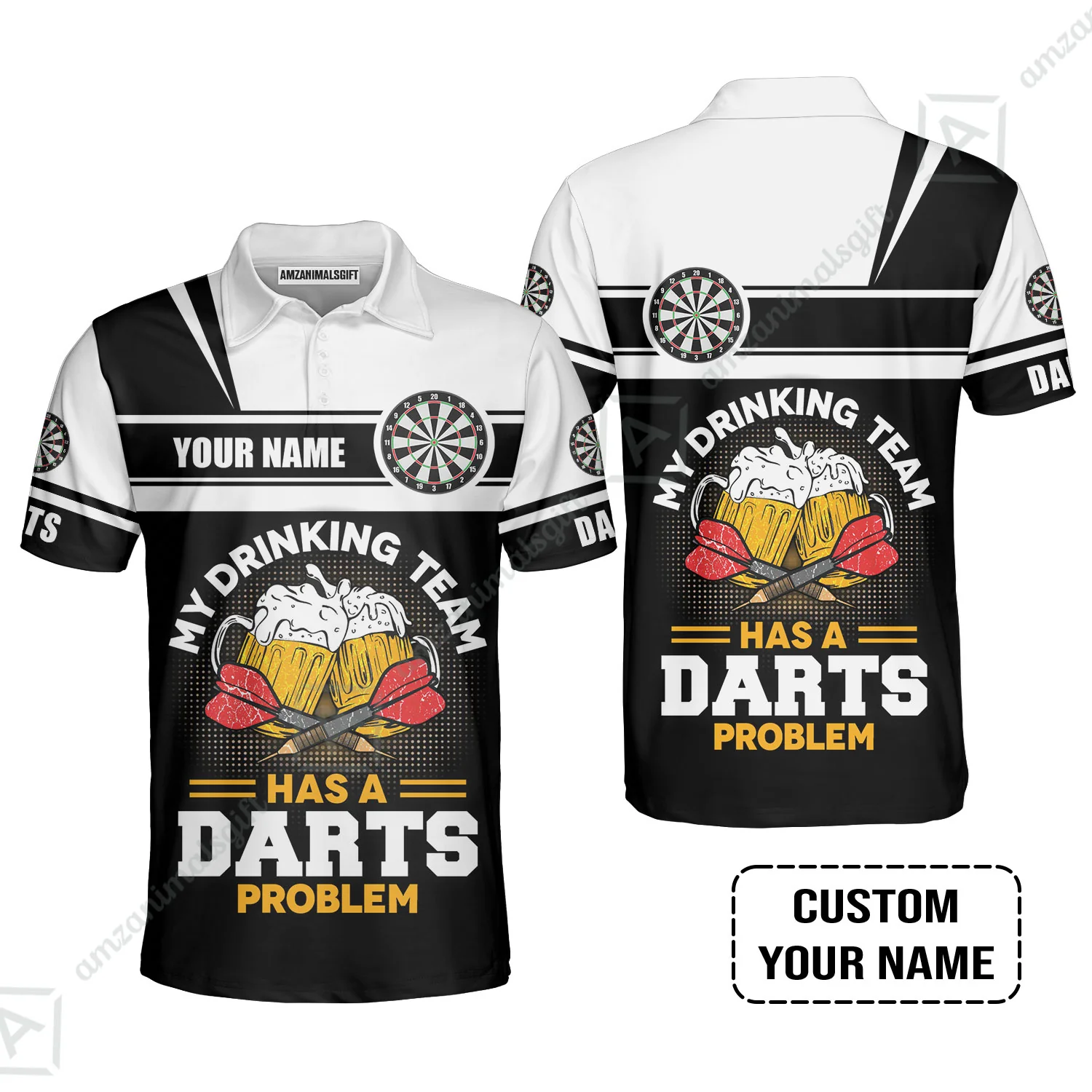 Customized Darts Hawaiian Shirt, Personalized My Drinking Team Beer Darts Hawaiian Shirt - Image 8