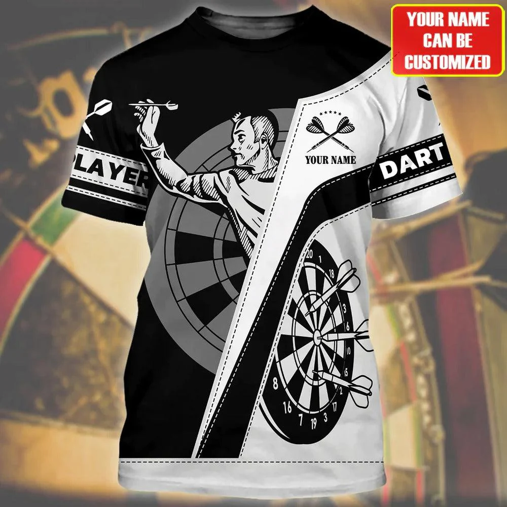 Customized Darts T Shirt, Personalized Name T Shirt For Men - Perfect Gift For Darts Lovers, Darts Players