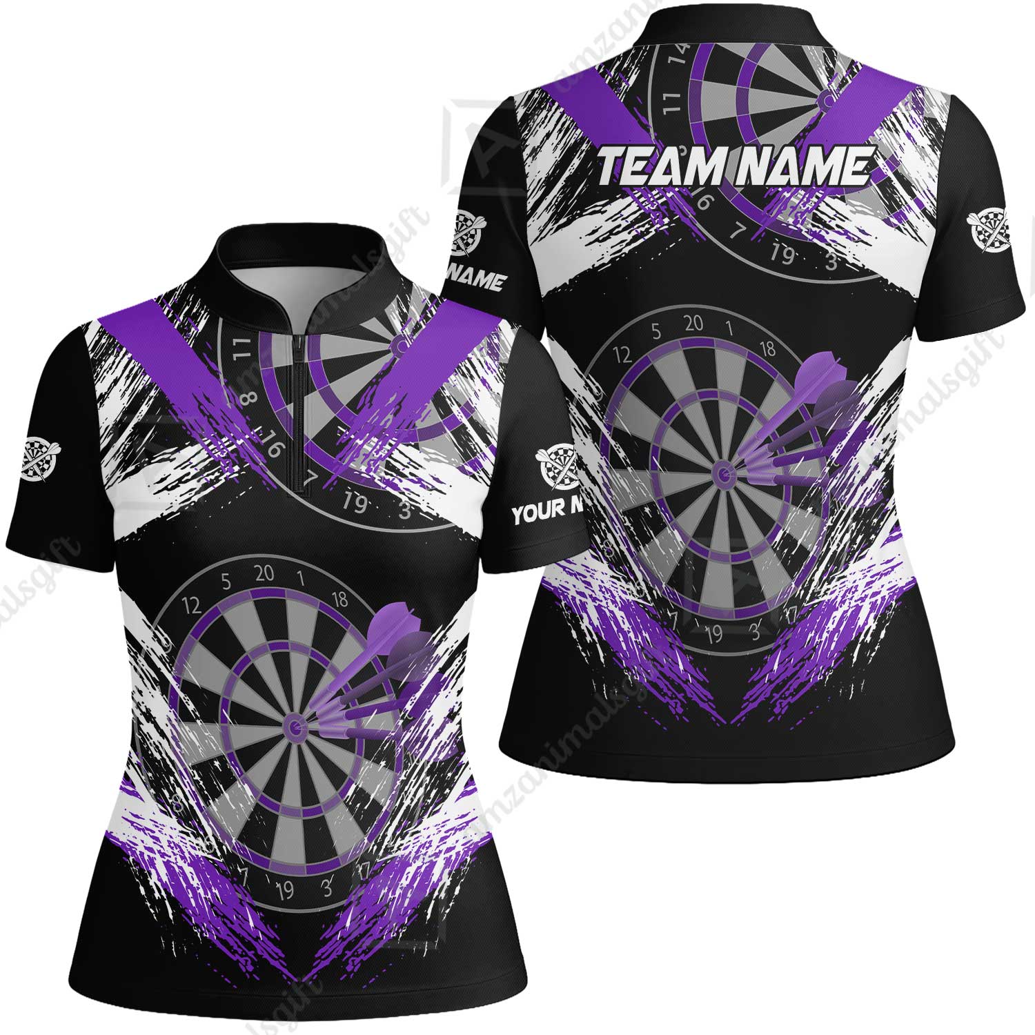 Customized Darts Women Jersey Shirt, Darts Tournament Grunge Style Multicolor Women Jersey Shirt Jersey For Darts Player - Image 2