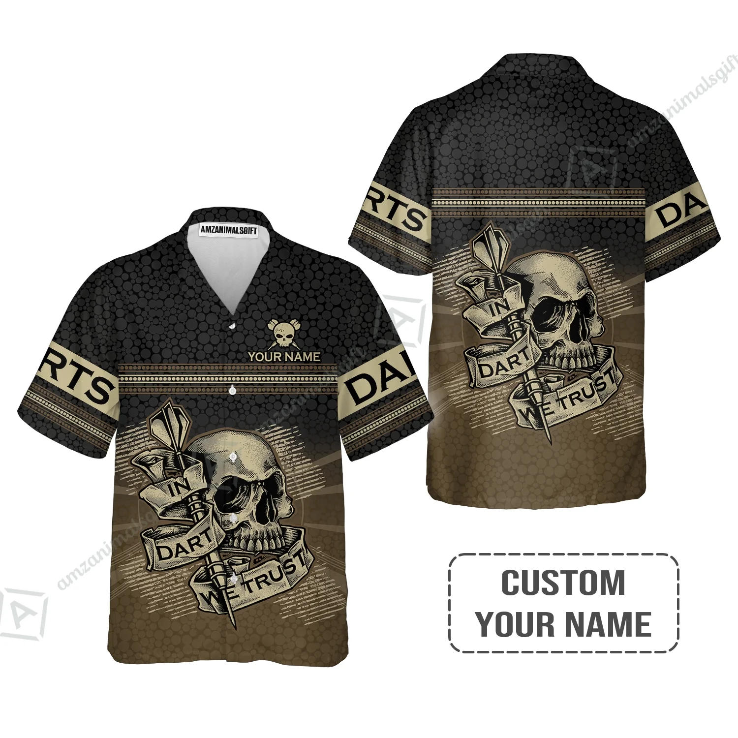 Customized Darts Women Polo Shirt, Darts Skull In Dart We Trust Polo Shirt For Women, Perfect Outfit For Darts Lovers, Darts Players - Image 3