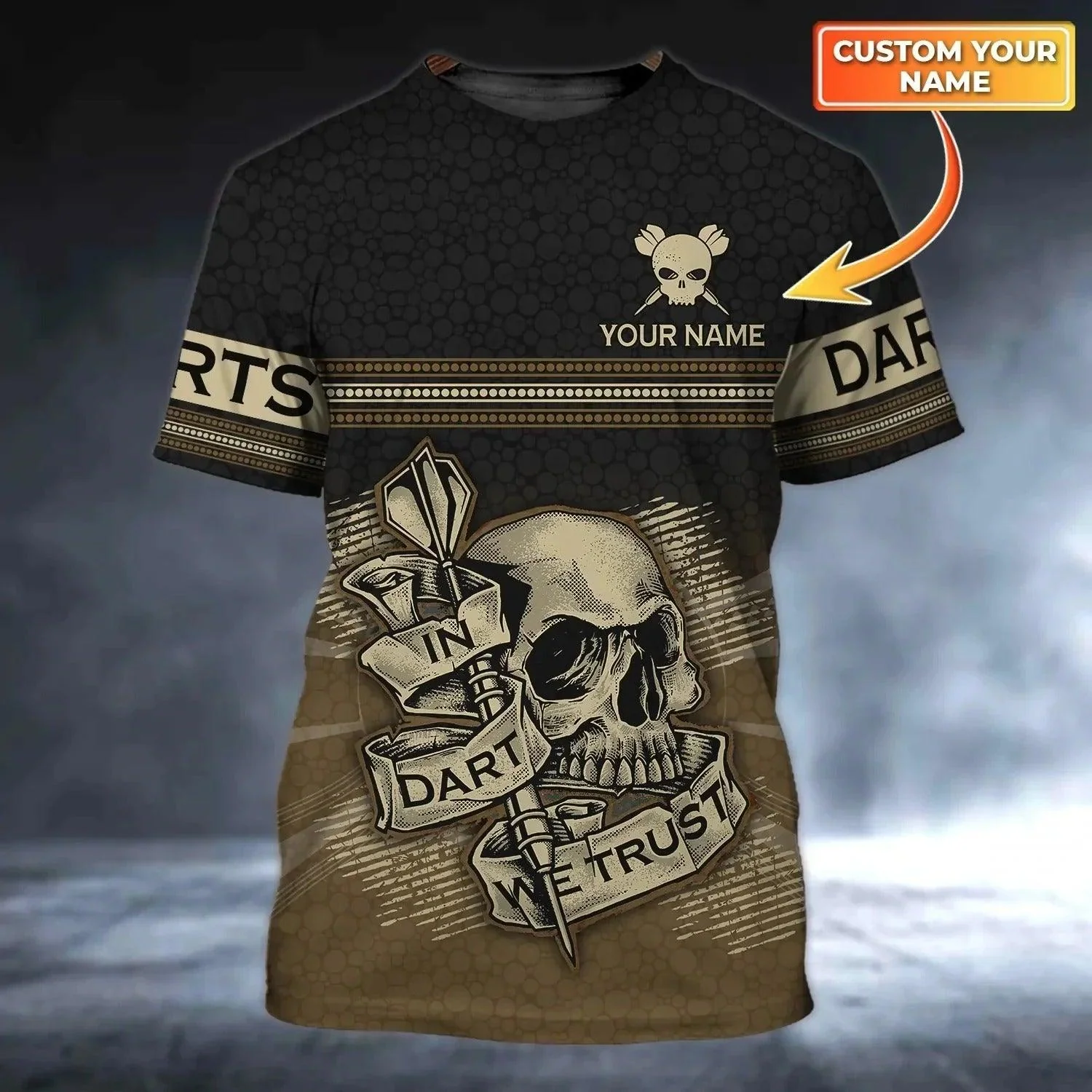 Customized Darts Women Polo Shirt, Darts Skull In Dart We Trust Polo Shirt For Women, Perfect Outfit For Darts Lovers, Darts Players - Image 8