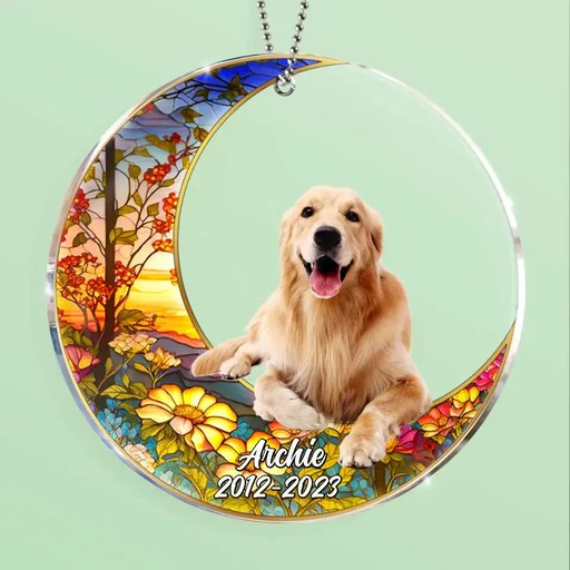 Customized Dog Photo Acrylic Ornament, Custom Pet Photo Acrylic Ornament - Memorial Gift For Dog Lovers, Pet Lovers, Dog Owners - Image 4