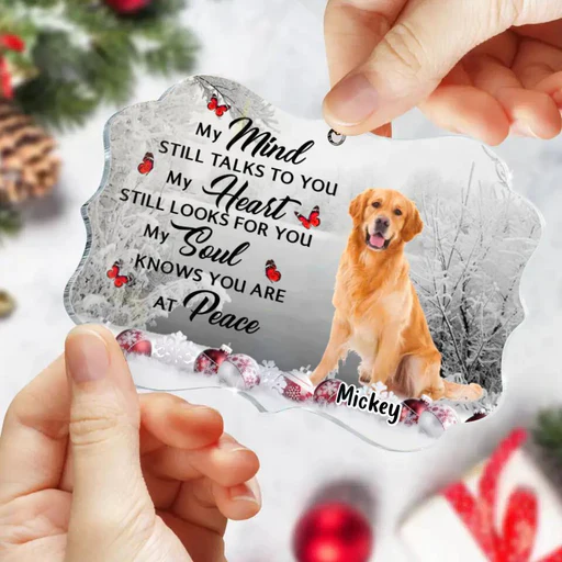 Customized Dog Photo Acrylic Ornament, Personalized Memorial Pet Photo Acrylic Ornament - Memorial Gift For Dog Lovers, Cat Lovers, Pet Lovers - Image 4