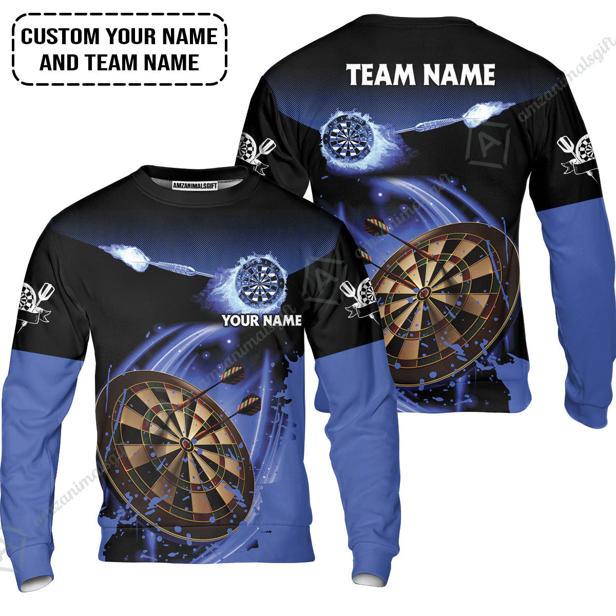 Customized Fire Darts Sweatshirt, Personalized Darts For Team Sweatshirt