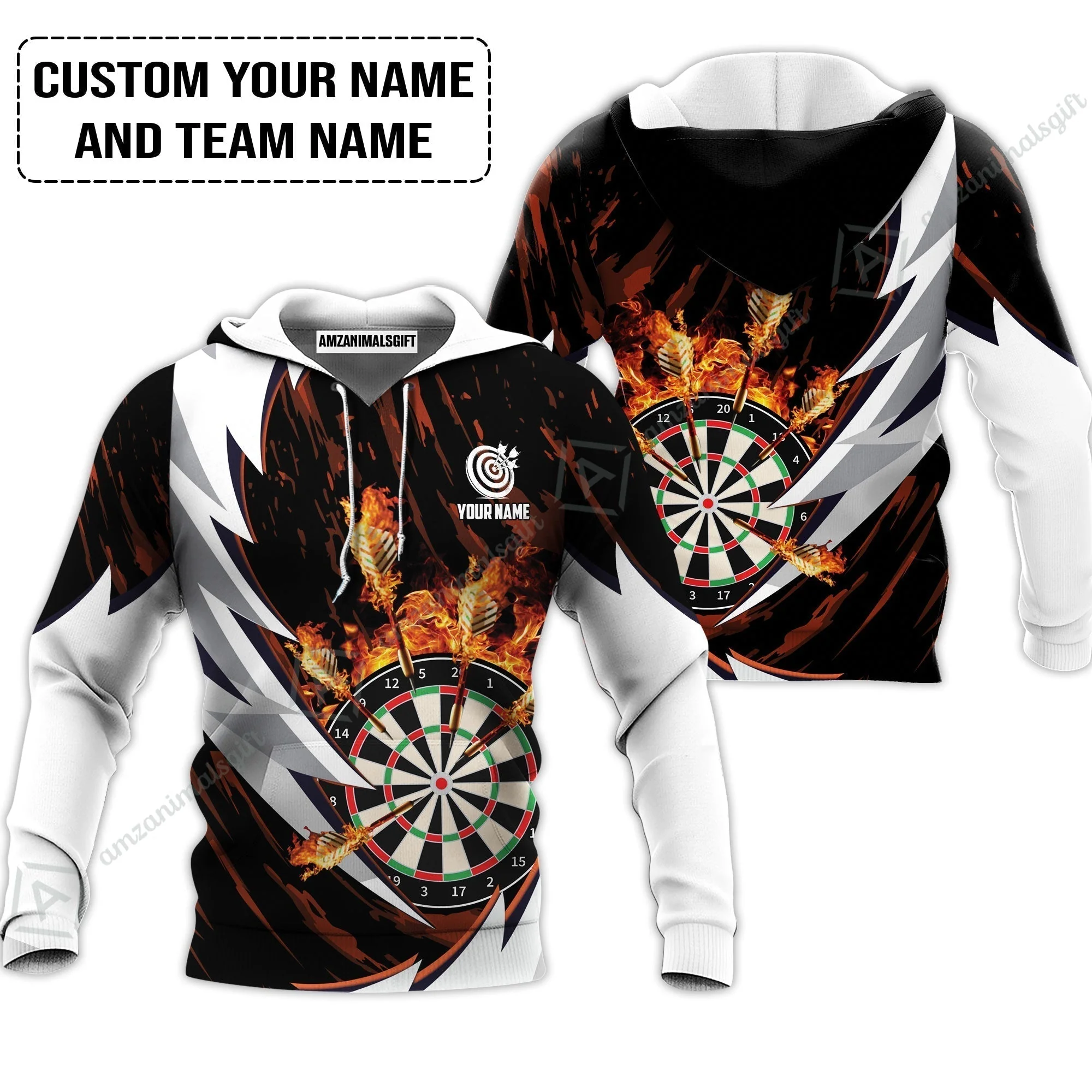 Customized Fire Thunderstorm Darts Hawaiian Shirt, Personalized Darts Hawaiian Shirt - Image 4