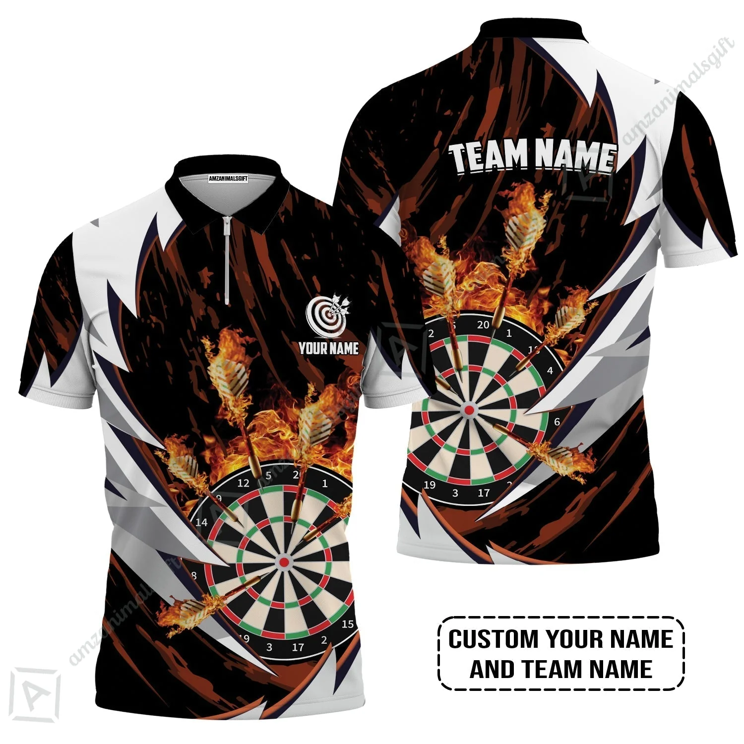Customized Fire Thunderstorm Darts Sweatshirt, Personalized Darts Sweatshirt - Image 4