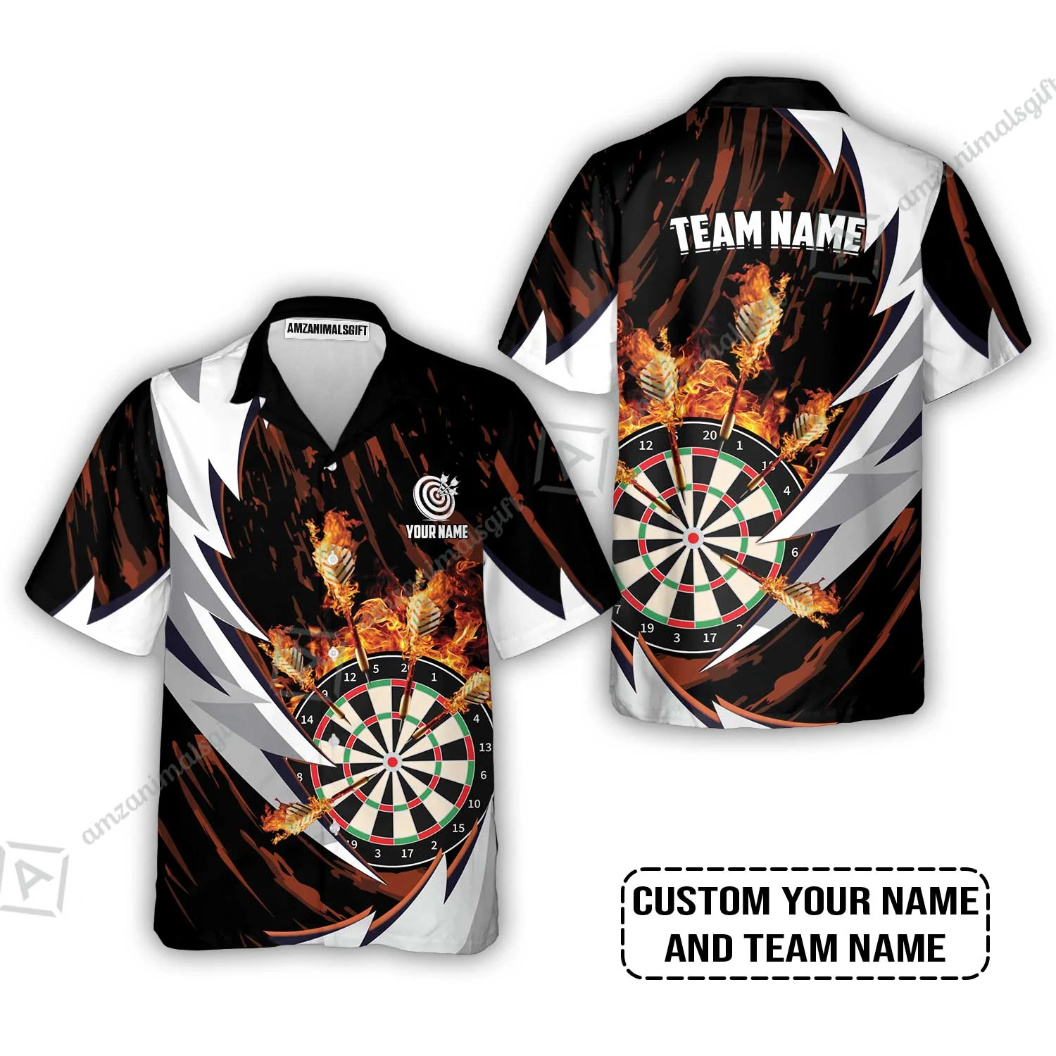 Customized Fire Thunderstorm Darts Sweatshirt, Personalized Darts Sweatshirt - Image 7