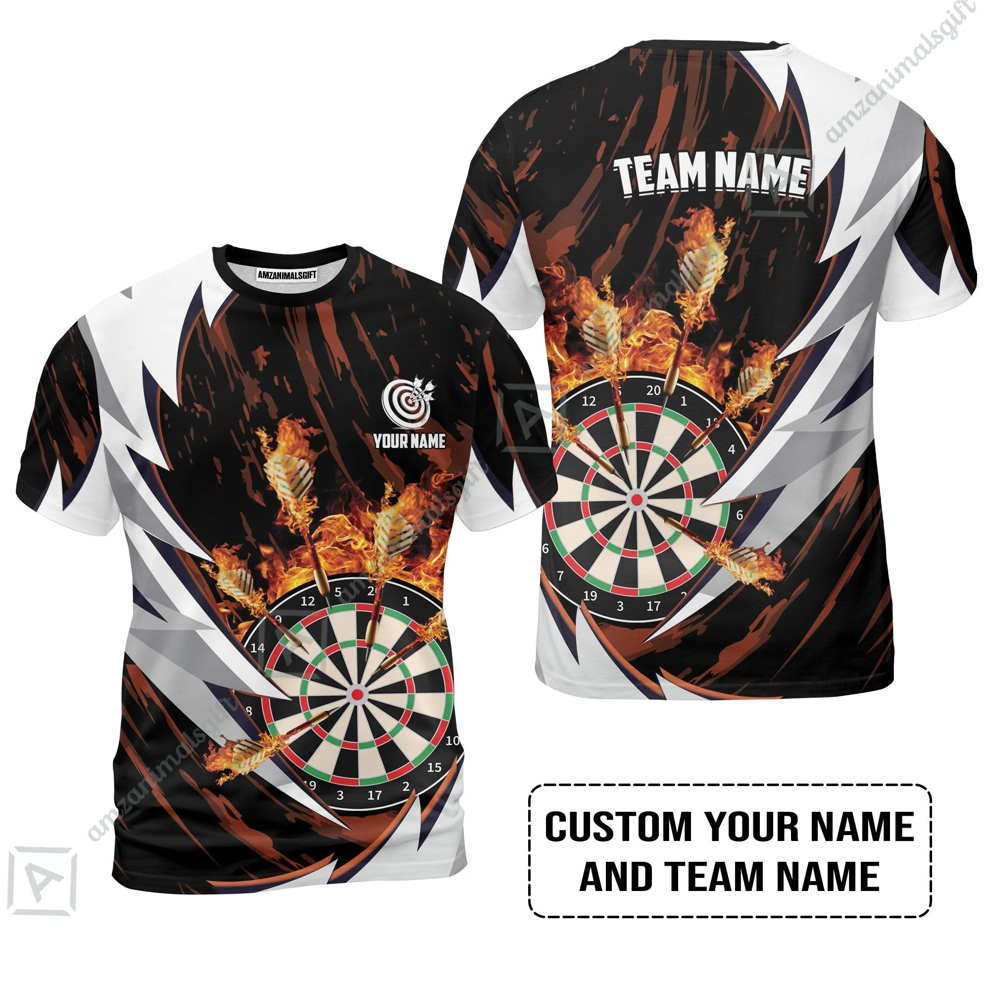 Customized Fire Thunderstorm Darts Sweatshirt, Personalized Darts Sweatshirt - Image 8