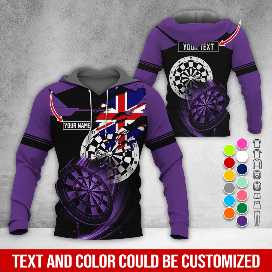 Customized Flag Darts Premium Hoodie, Custom Flag Hoodie For Men & Women, Perfect Gift For Darts Lovers, Friend, Family - Image 12