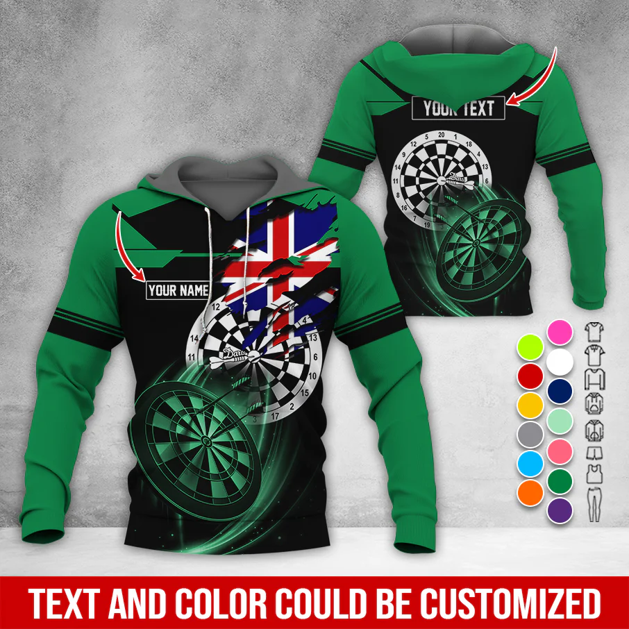 Customized Flag Darts Premium Hoodie, Custom Flag Hoodie For Men & Women, Perfect Gift For Darts Lovers, Friend, Family - Image 6