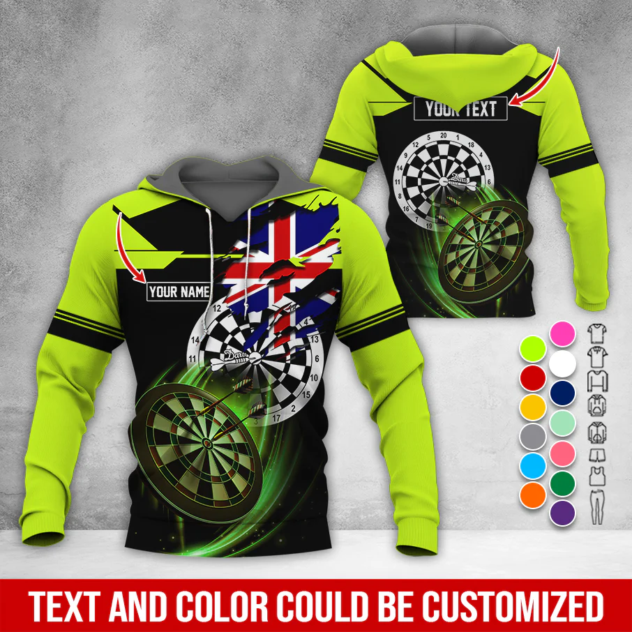 Customized Flag Darts Premium Hoodie, Custom Flag Hoodie For Men & Women, Perfect Gift For Darts Lovers, Friend, Family - Image 7