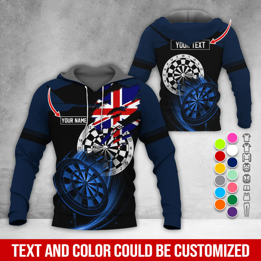 Customized Flag Darts Premium Hoodie, Custom Flag Hoodie For Men & Women, Perfect Gift For Darts Lovers, Friend, Family - Image 8