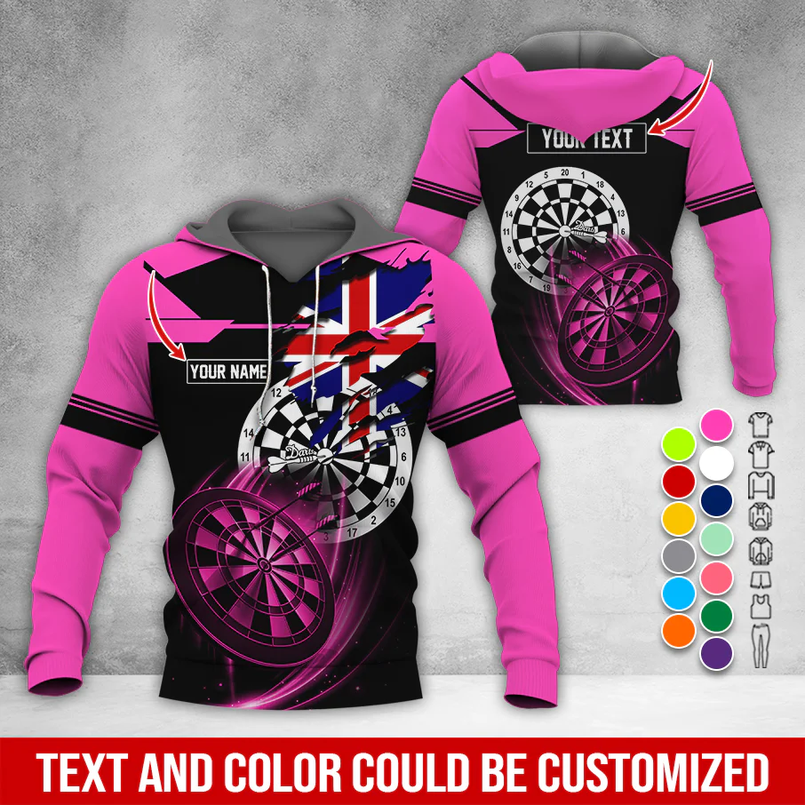 Customized Flag Darts Premium Hoodie, Custom Flag Hoodie For Men & Women, Perfect Gift For Darts Lovers, Friend, Family - Image 9