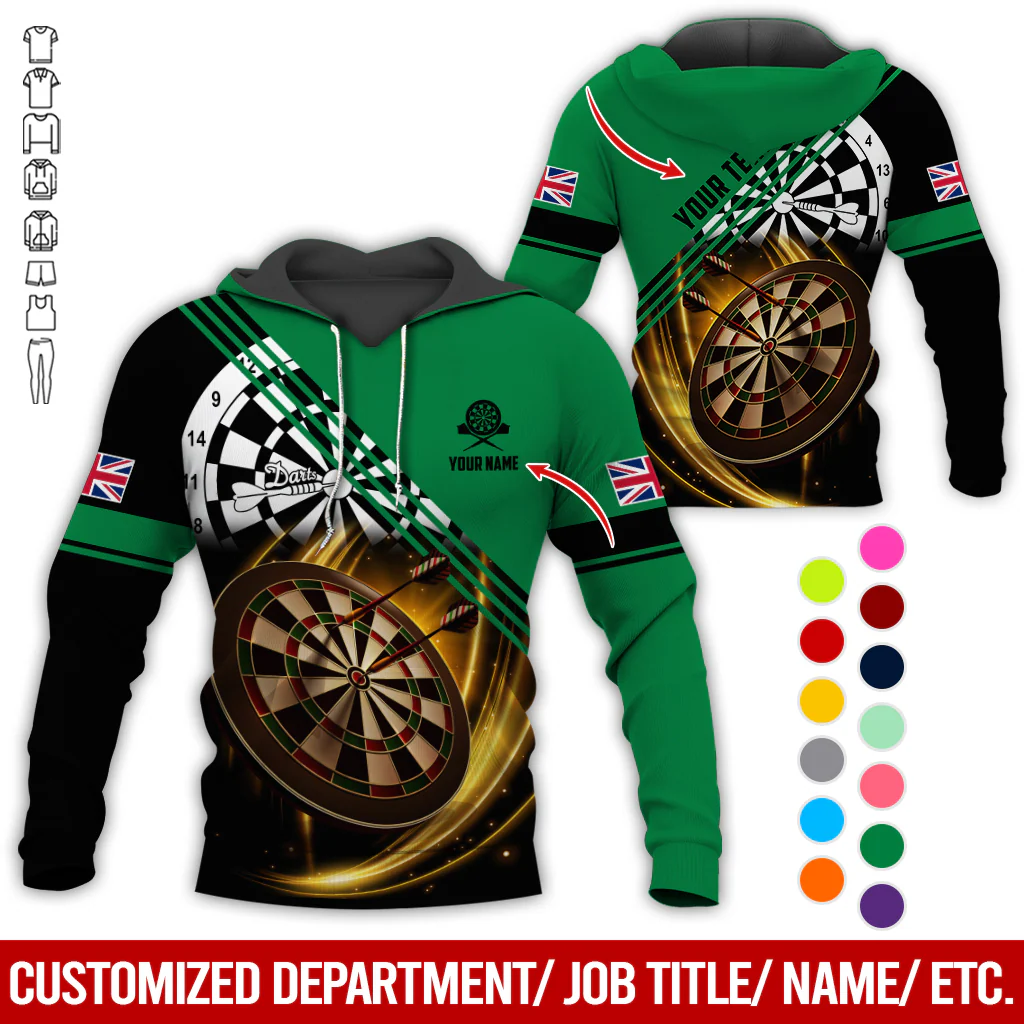 Customized Flag Darts Premium Hoodie, Personalized National Flag & Darts Pattern Hoodie For Men & Women, Perfect Gift For Darts Lovers, Friend, Family - Image 6