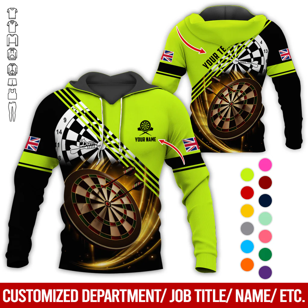 Customized Flag Darts Premium Hoodie, Personalized National Flag & Darts Pattern Hoodie For Men & Women, Perfect Gift For Darts Lovers, Friend, Family - Image 7