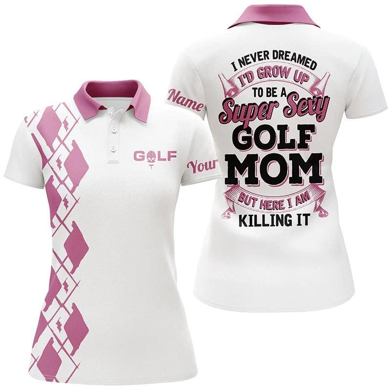 Customized Golf Women Polo Shirts, Personalized Polo Shirt, Super Sexy Golf Mom Polo Shirt - Perfect Polo Shirt For Ladies, Golfers, Golf Lovers - Image 2