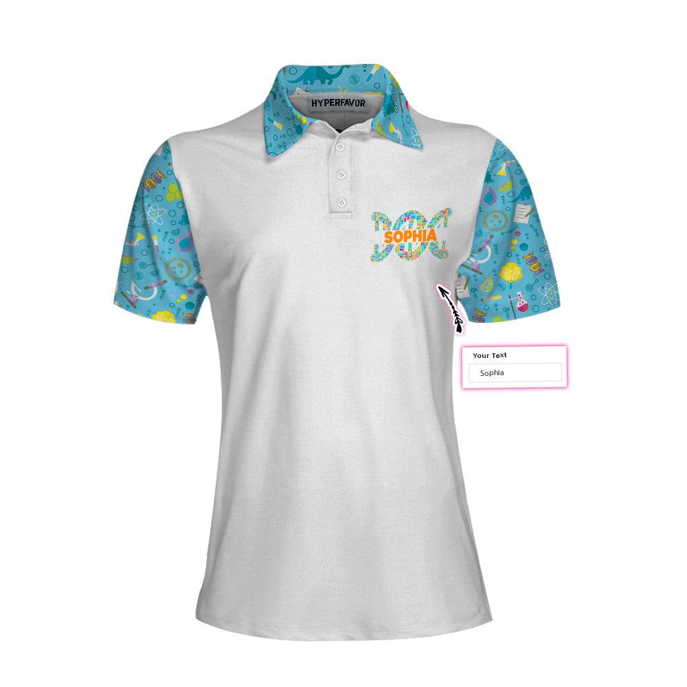 Customized Name Biology Women Polo Shirts - There's No Crying In Biology Custom Women Polo - Perfect Gift For Women, Biology Lovers - Image 3