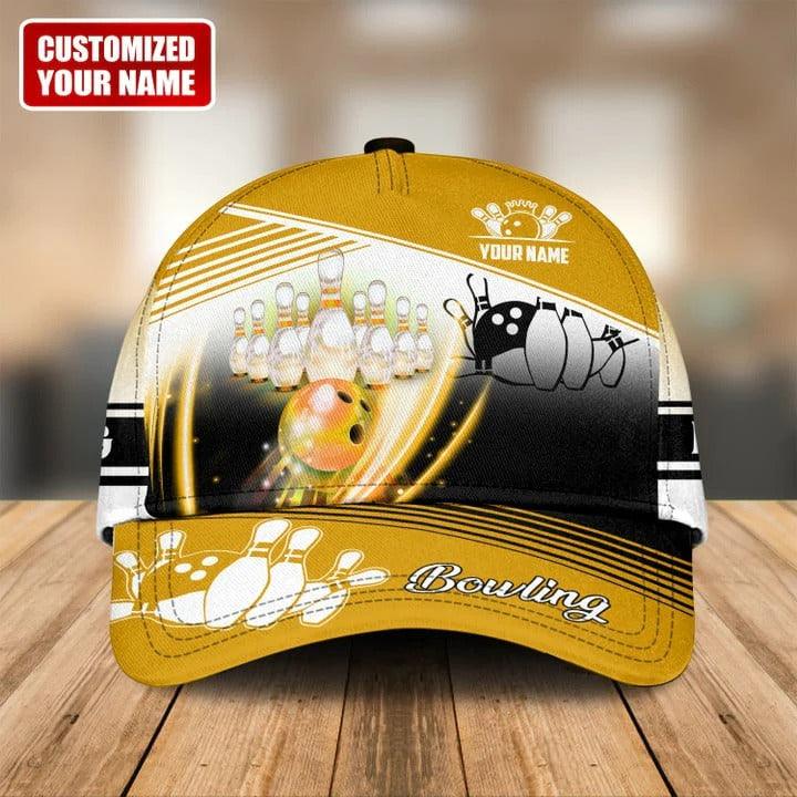 Customized Name Bowling Classic Cap, Personalized Name Bowling Full Color Classic Cap, Bowling Hat For Men - Perfect Gift For Bowling Lovers, Bowlers