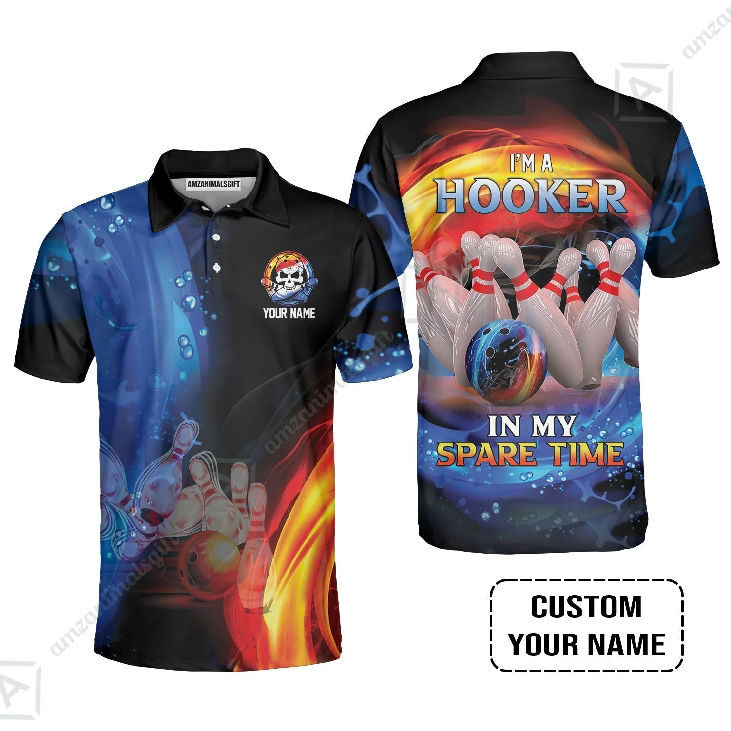 Customized Name Bowling Hoodie - Bowling I'm A Hooker In My Spare Time Personalized Hoodie - Image 5